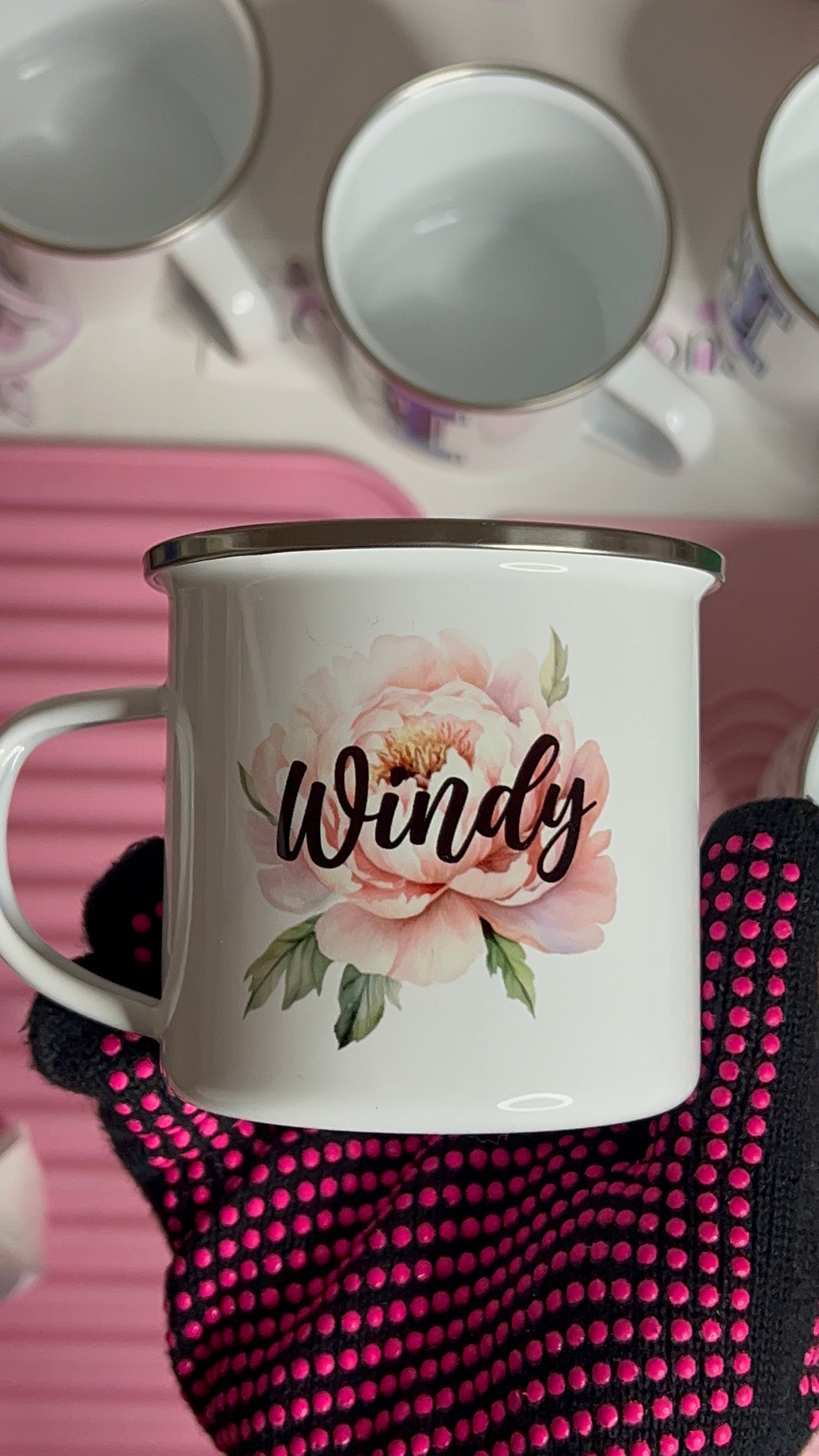 11oz peony mug