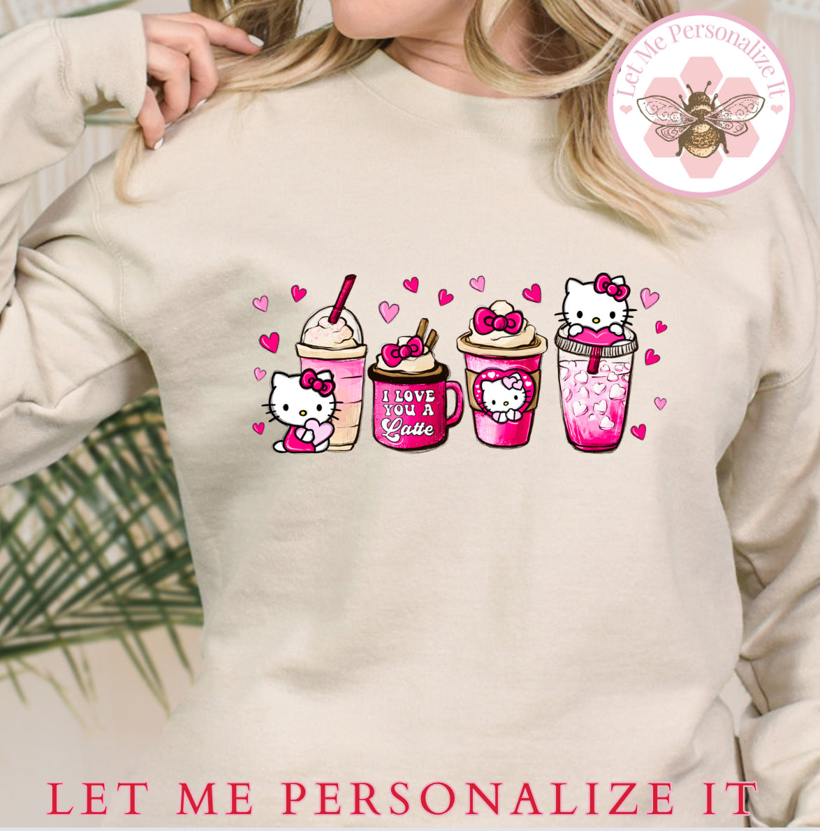 Hello Kitty, Love you a latte! Sweater 