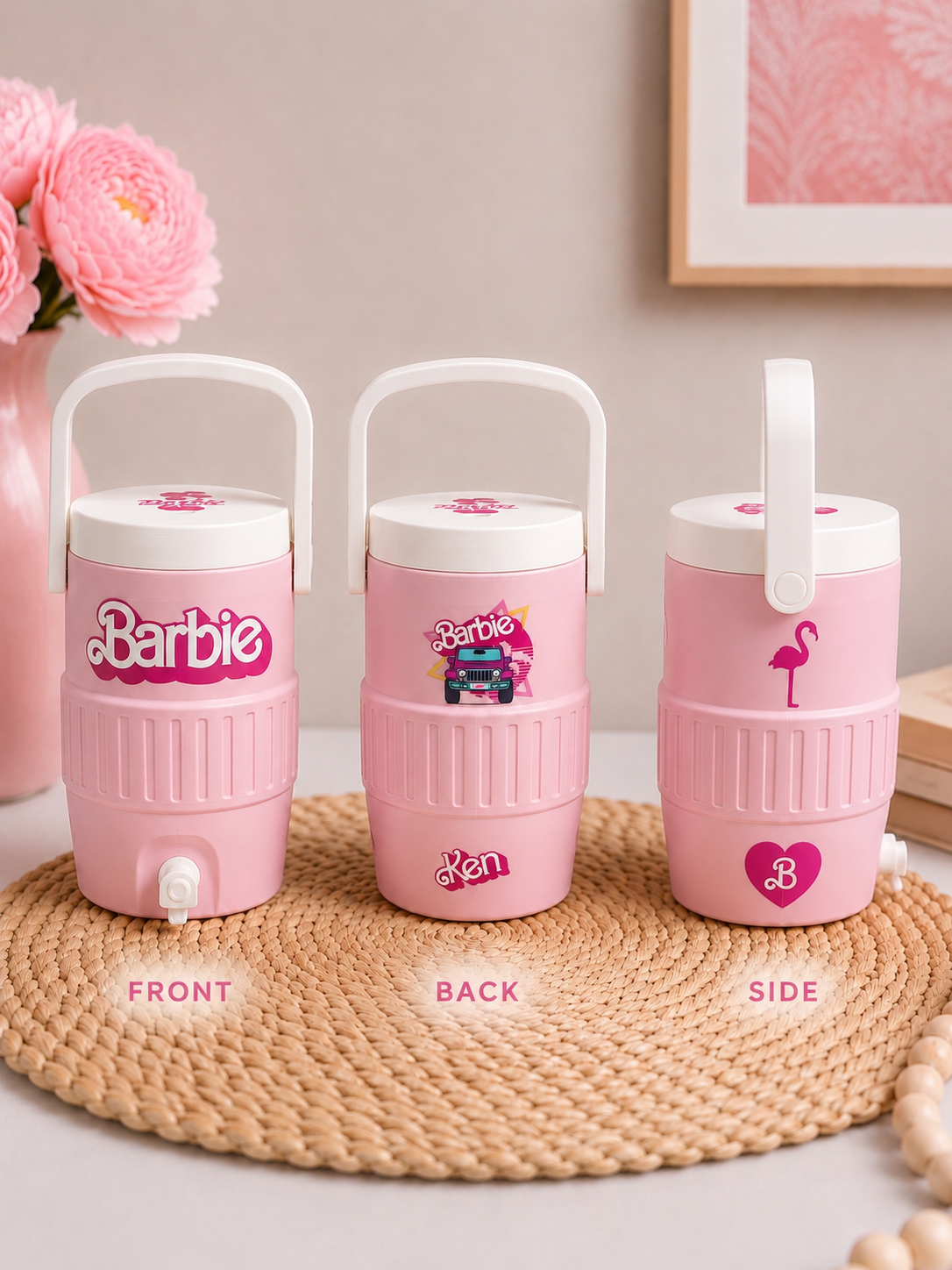 Custom Mini Pink Barbie Drink Cooler