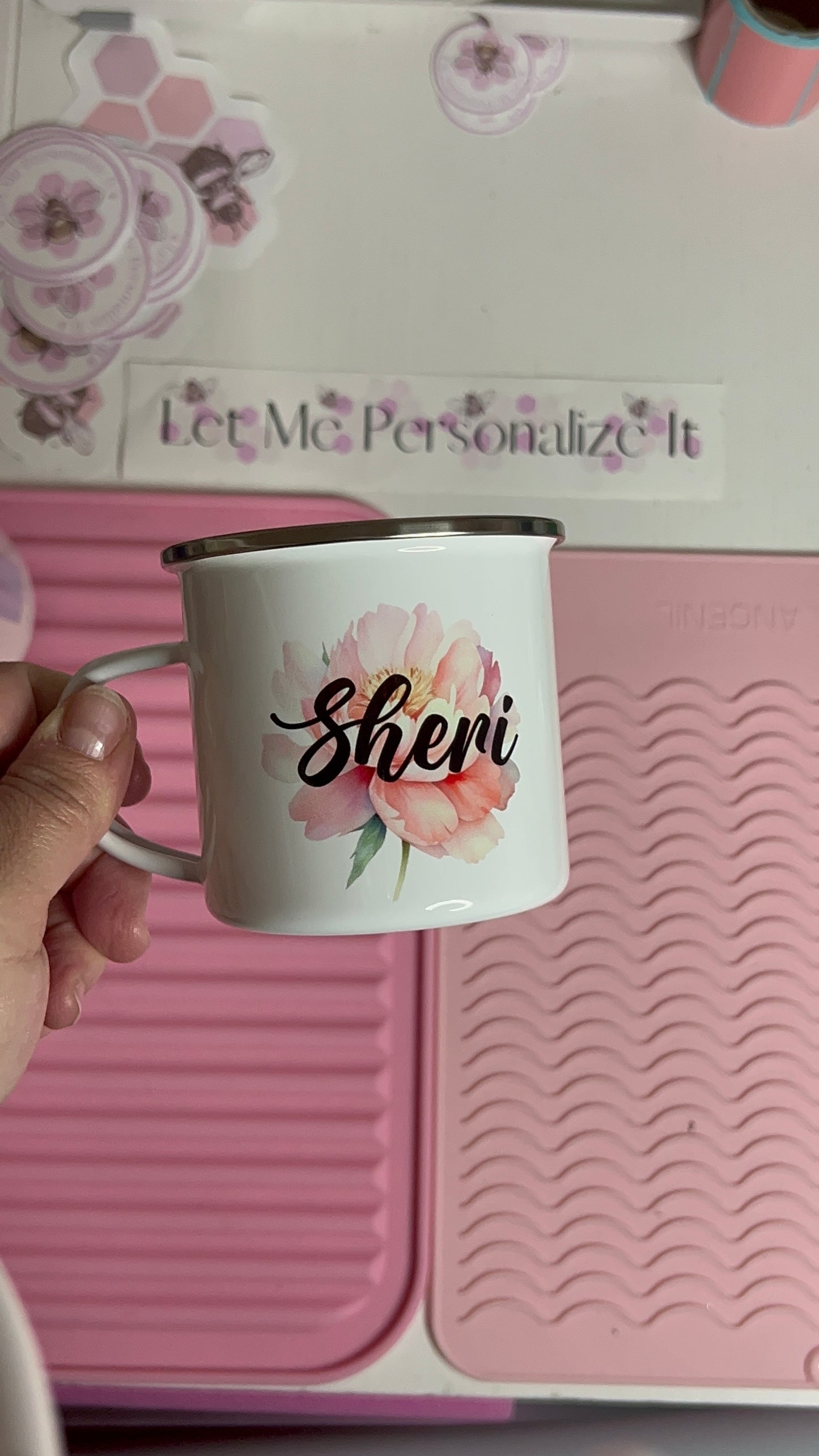 11oz peony mug