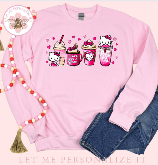 Hello Kitty, Love you a latte! Sweater ￼