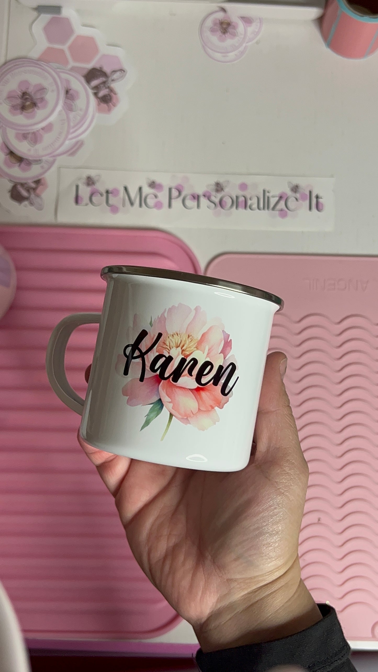 11oz peony mug