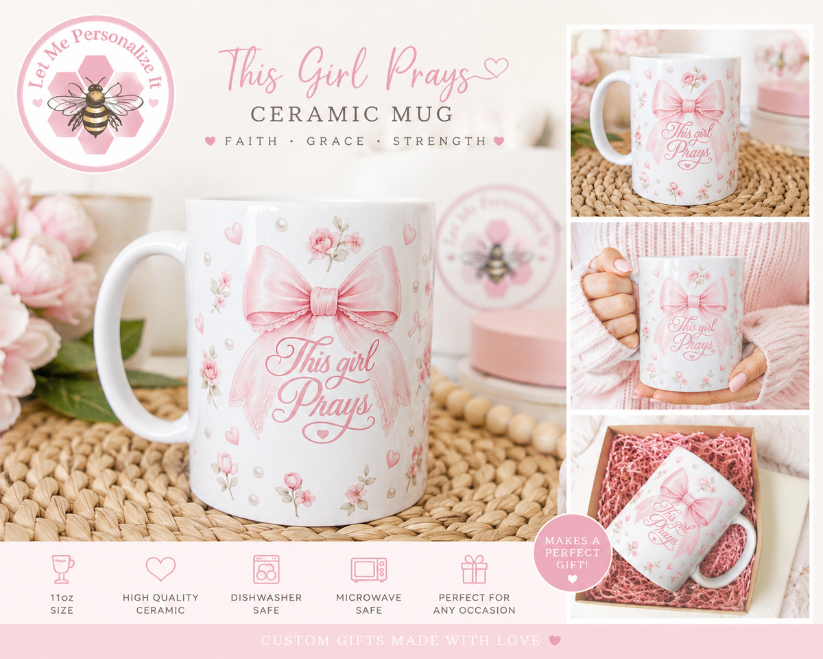 This Girl Prays Coquette Faith Mug