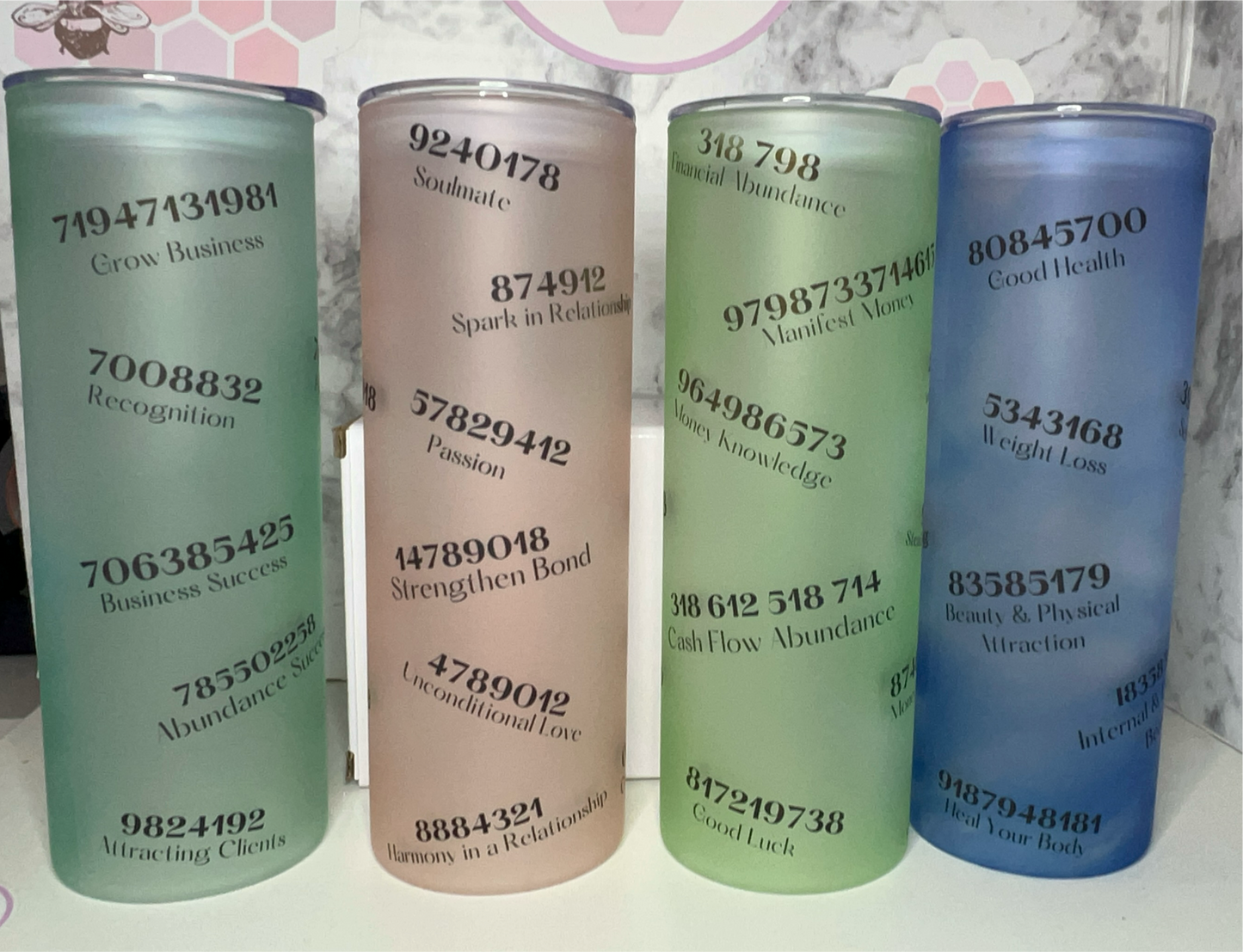 Grabovoi Code Manifesting Glass Can