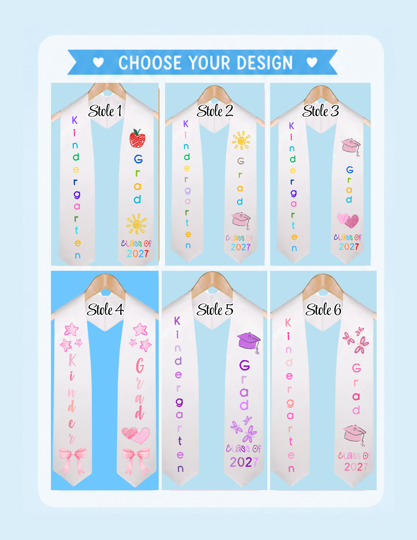 Kindergarten Graduation Stole