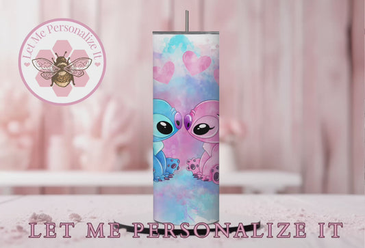 Stitch and Angel pure love 20oz tumbler
