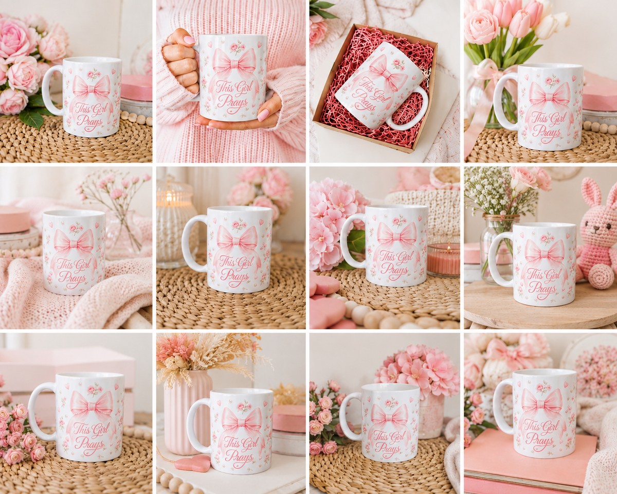 This Girl Prays Coquette Faith Mug