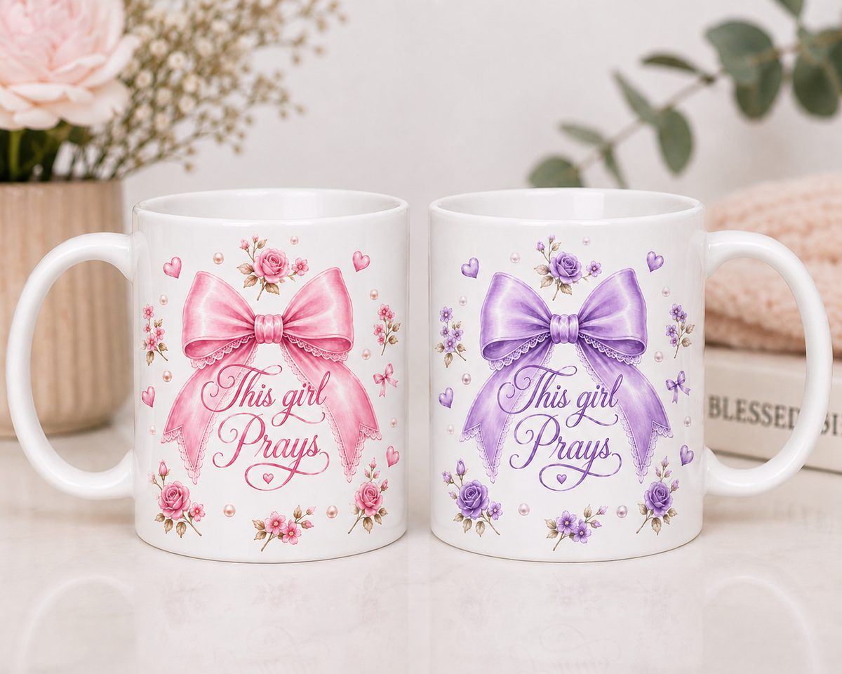 This Girl Prays Coquette Faith Mug